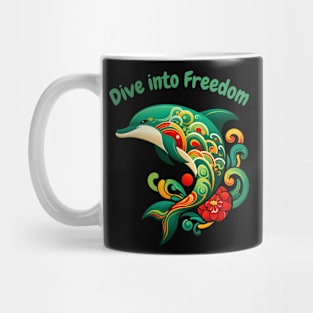 Juneteenth dolphin Mug